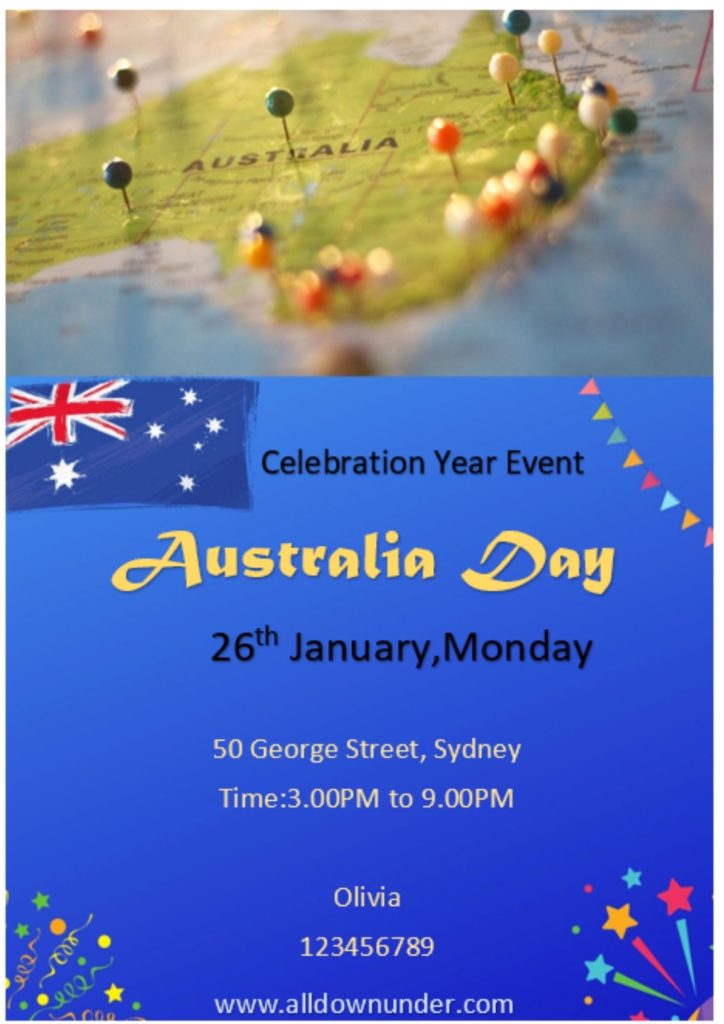 Australia Day  Invitation Template