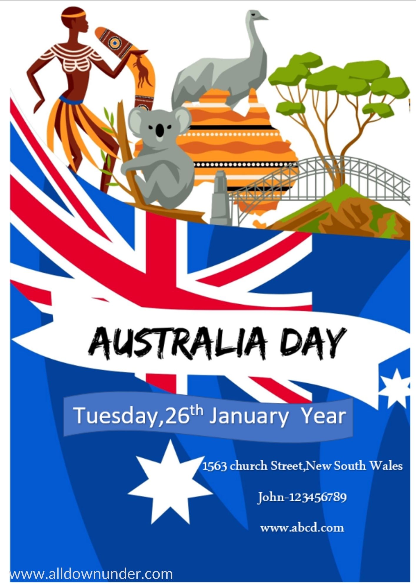 Australia Day Invitation Template (Unique Designs + Free to Download)
