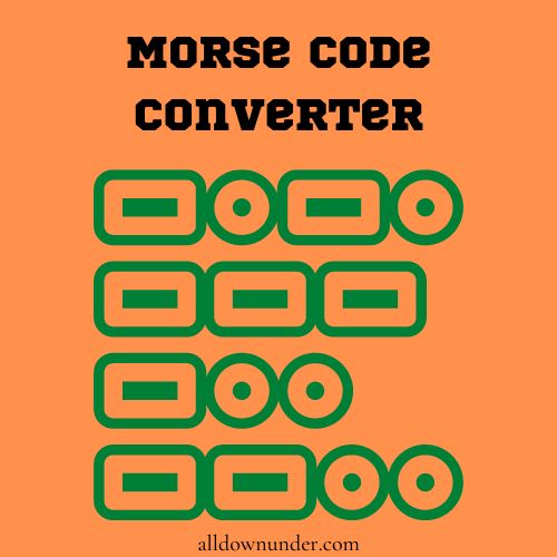 Morse Code Converter - Converters And Conversion Charts