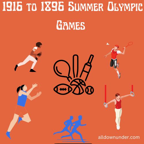 1916 to 1896 Summer Olympic Games