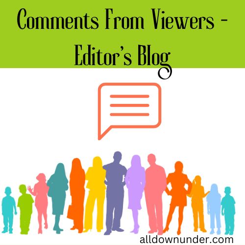 Comments From Viewers - Editor's Blog