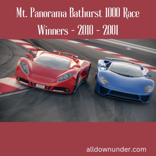 Mt. Panorama Bathurst 1000 Race Winners - 2010 - 2001