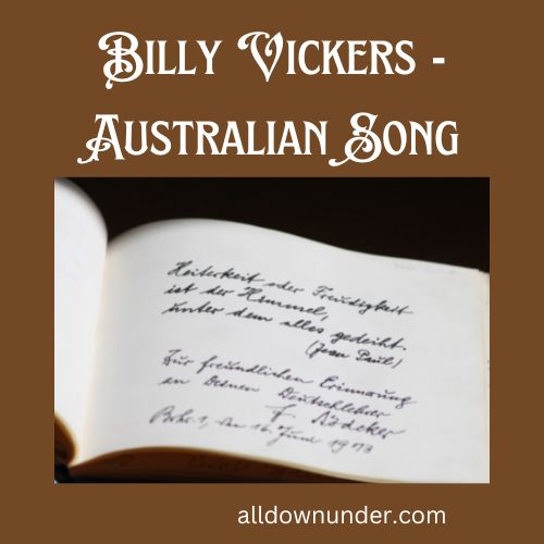 Billy Vickers - Australian Song