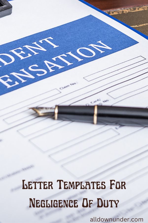 Letter Templates For Negligence Of Duty